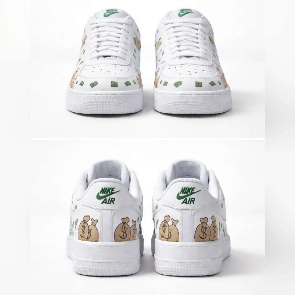 Nike Air Force 1 '07 Custom “Money Stacks” – Hand Painted – Limited Edition - Picture 6 of 7